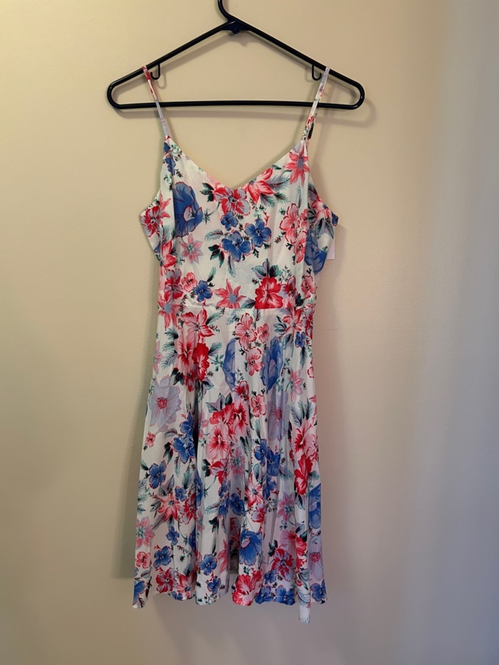 Gap Floral Mini Dress XS NWT Spaghetti Strap Fit & Flare Summer Cottagecore Pink